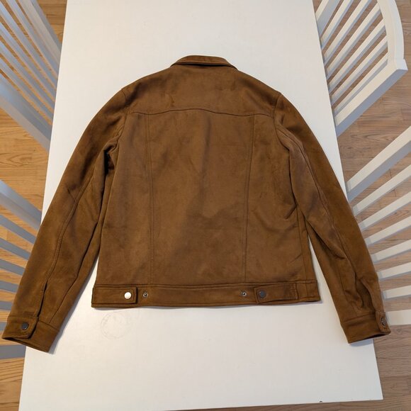 New Look Tan Suedette Trucker Jacket - Picture 3 of 5